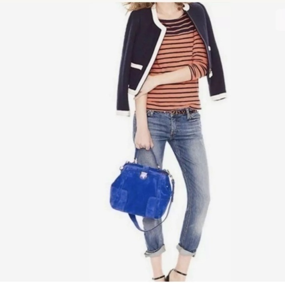 J. Crew Stripe Boatneck Button Tee Painter…